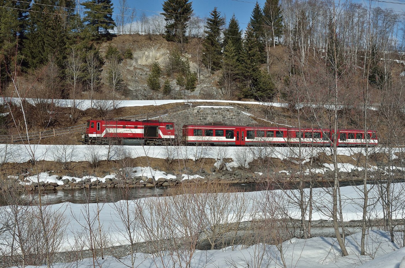 Train of Pinzgauer Lokalbahn in Hollersbach im Pinzgau