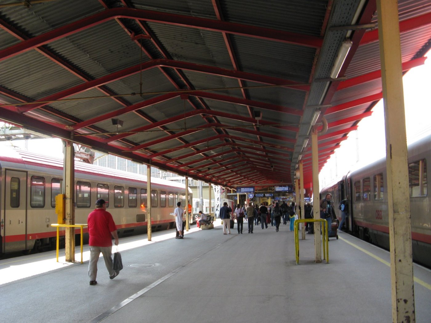 Salzburg Hbf Bahnsteige