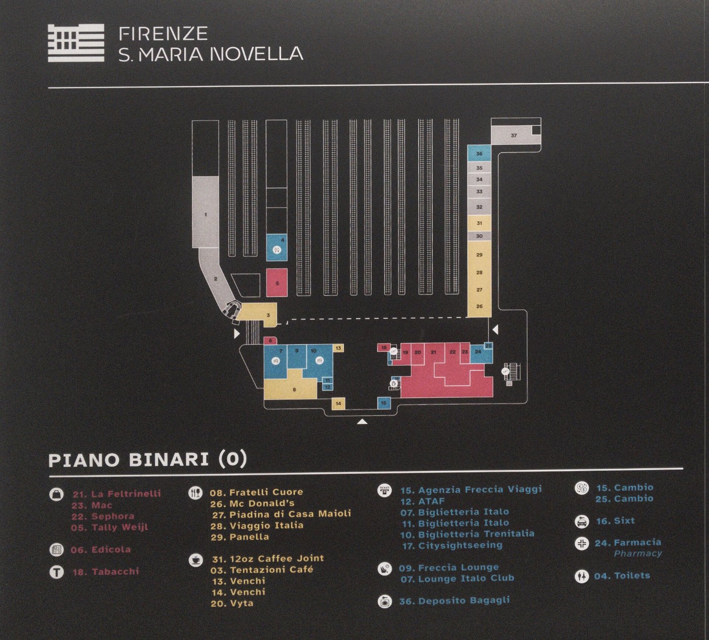 Piano terra della Stazione di Santa Maria Novella