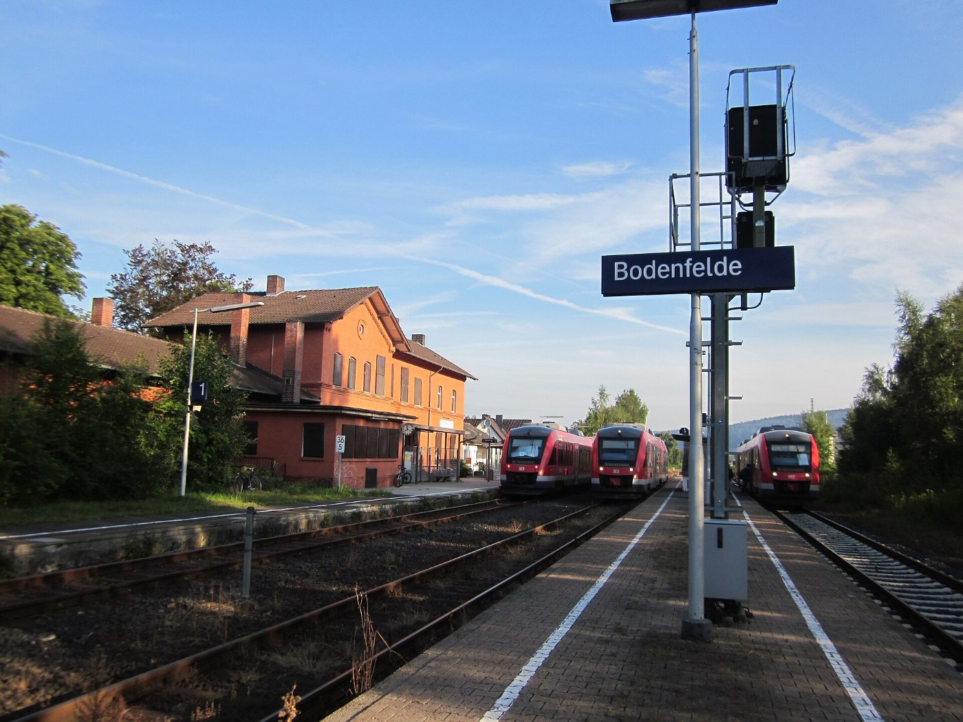 Bahnhof Bodenfelde Taktknoten mit DB Lints 2013