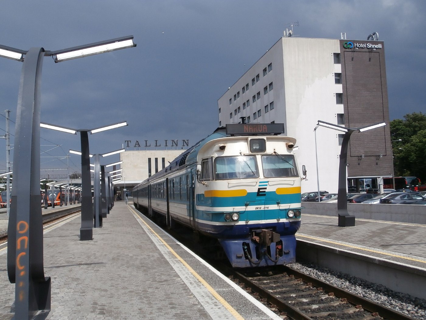 Diesel multiple unit Tallinn Narva at Balti Jaam in Tallinn 1 July 2013