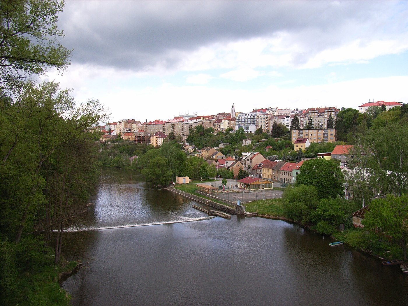 Tábor pohled od řeky Lužnice