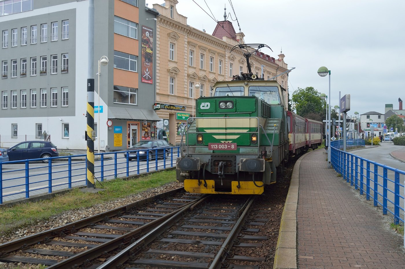Tábor, nádraží, vlak z Bechyně