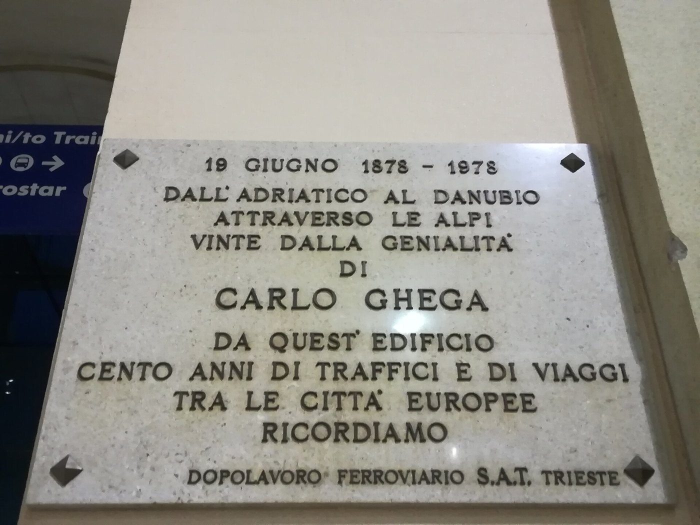 Memoriale Carl Ritter von Ghega Interno della Stazione Centrale di Tries