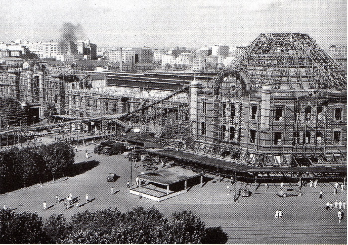 Reconstruction work of Tokyo station Marunouchi building