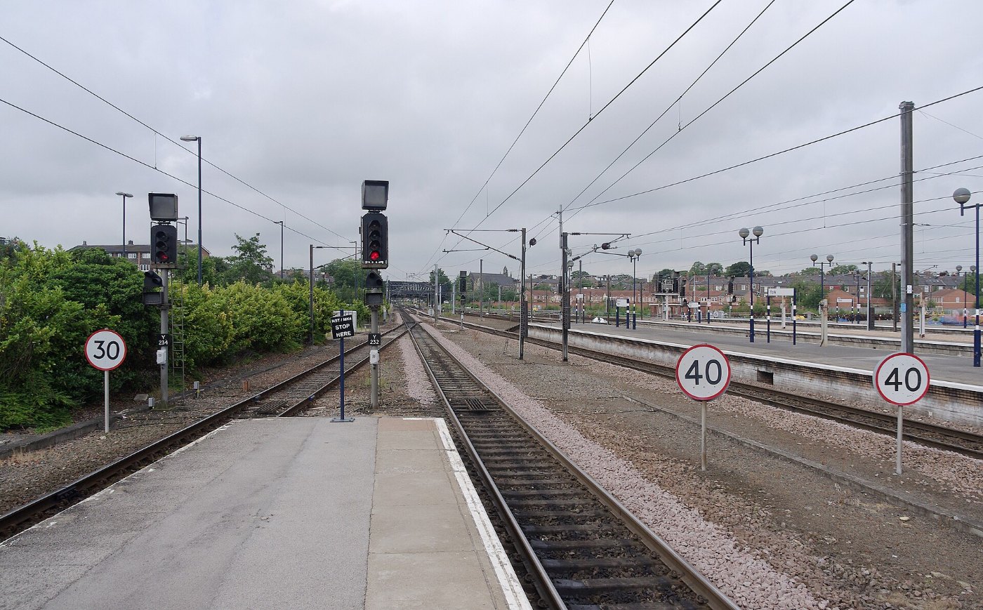 York railway station, Bahnsteige unter dem geschwungenen Dach