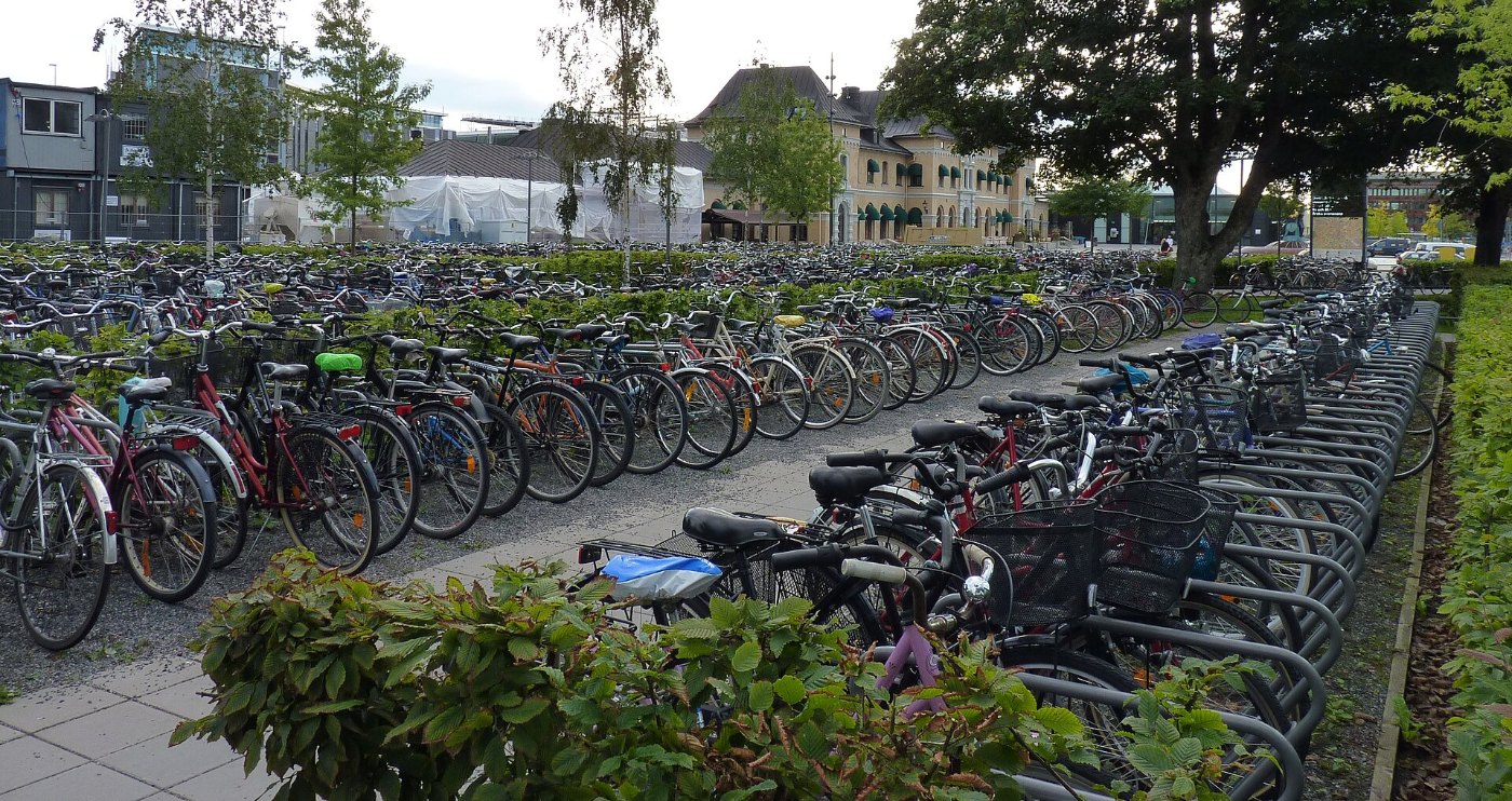 Bicycles at Uppsala Central station