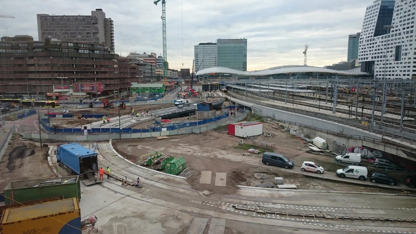 Aanleg sneltram Utrecht Centraal 2015