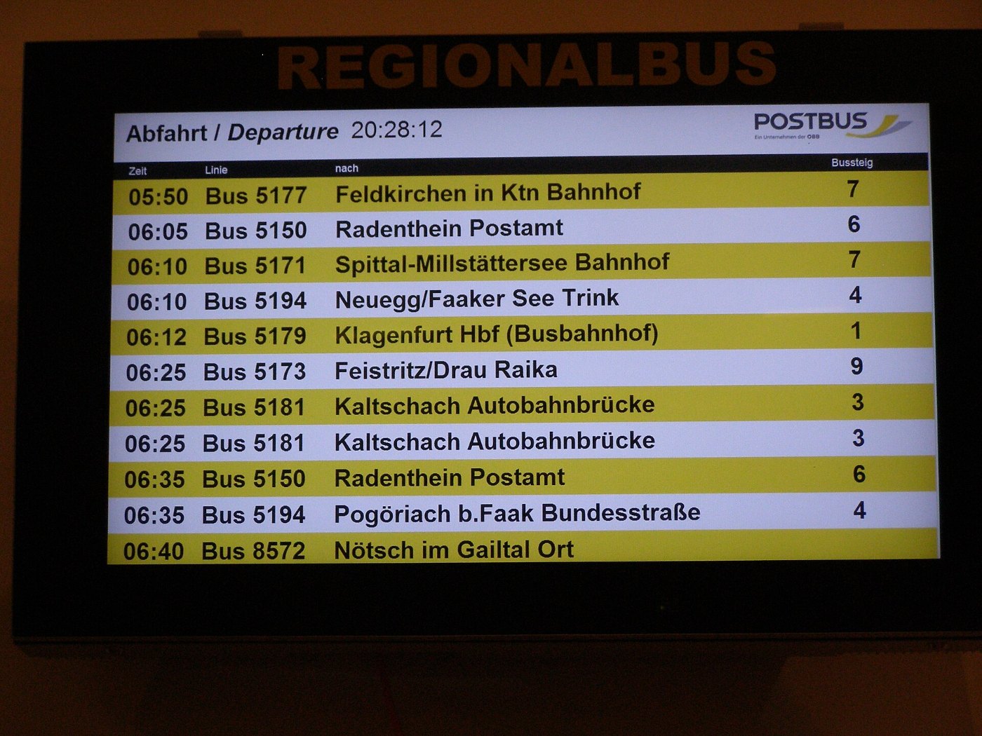 Villach Hbf rozklad bus 2