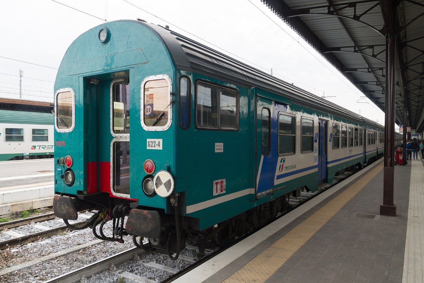 Passenger railcar at Verona Porta Nuova train station