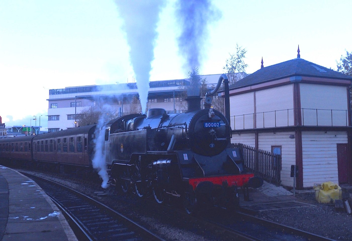 British Railways Class Standard Four No 80002 and train Keighley