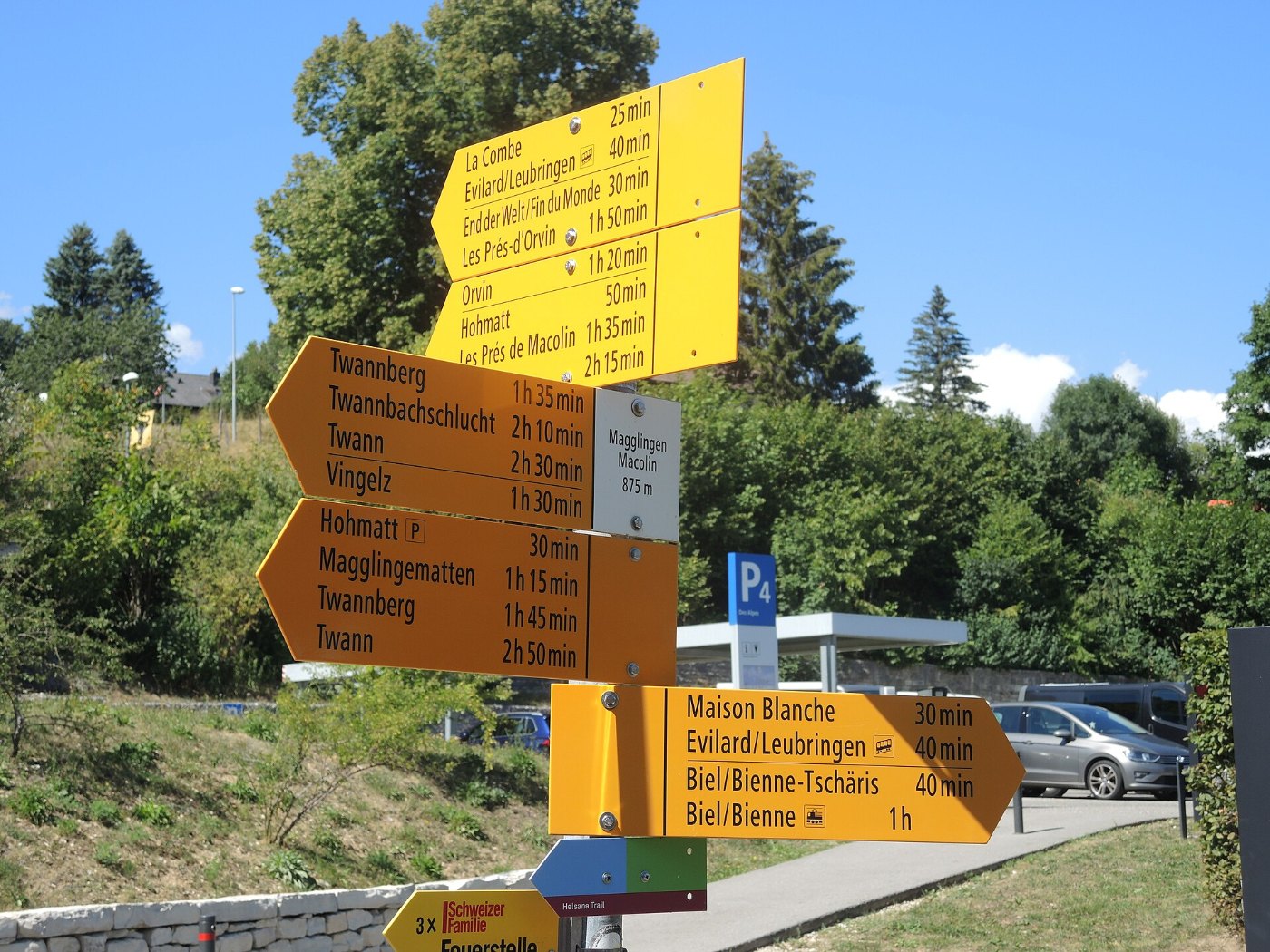 Blick über Biel und den Bielersee
