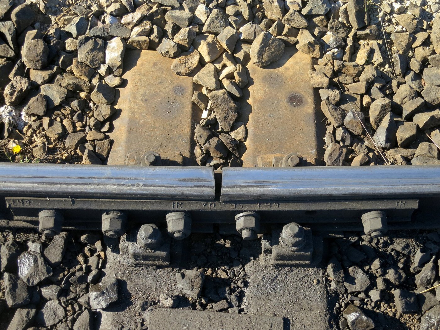 Schiene der Brockenbahn