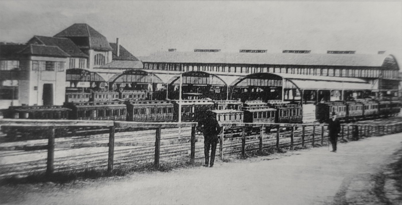 Darmstadt Hauptbahnhof von Nordwesten 1912
