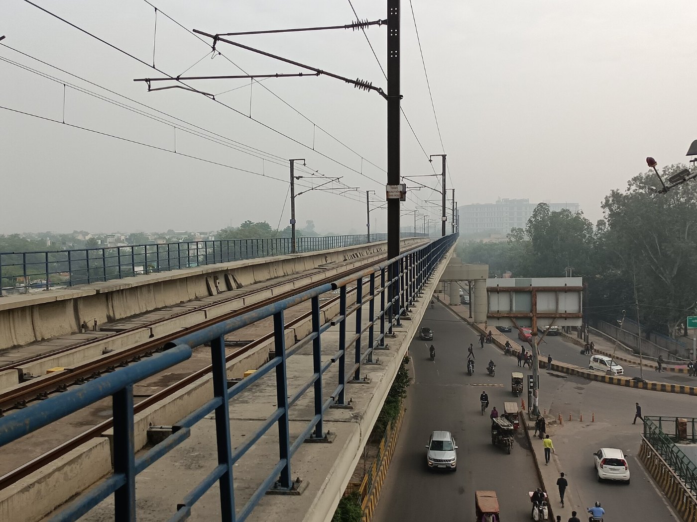 Viaduct Noida Sector 18 metro station of Delhi Metro's Blue Line