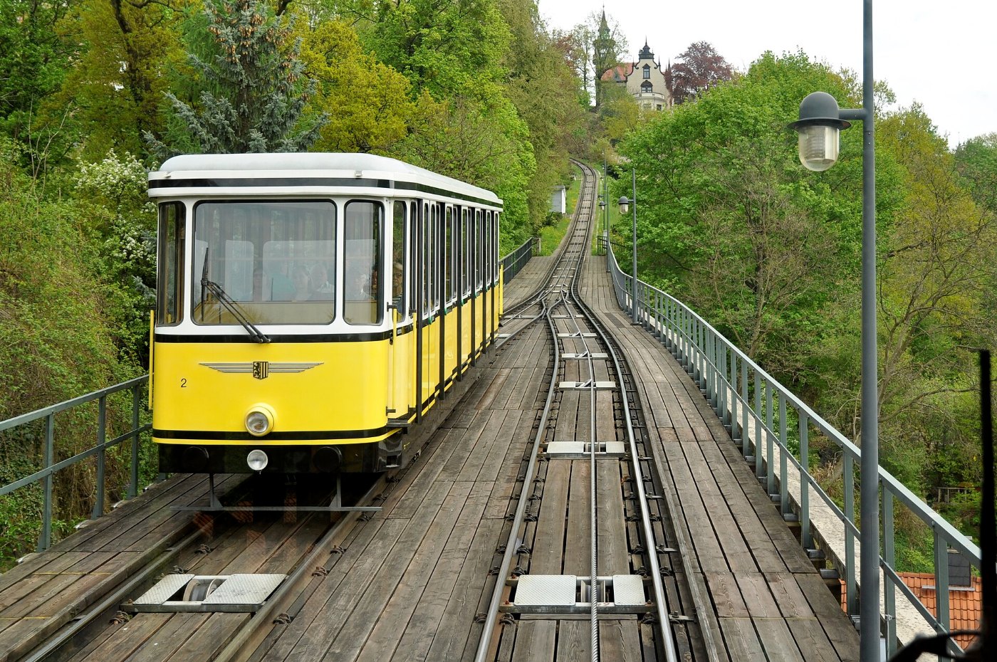 Standseilbahn Dresden Ausweichstelle