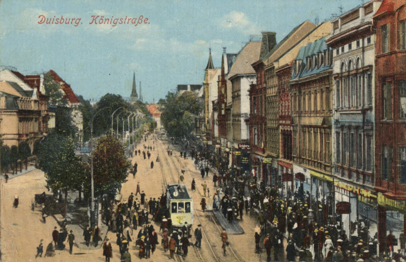 Duisburg, Königstraße, about 1900