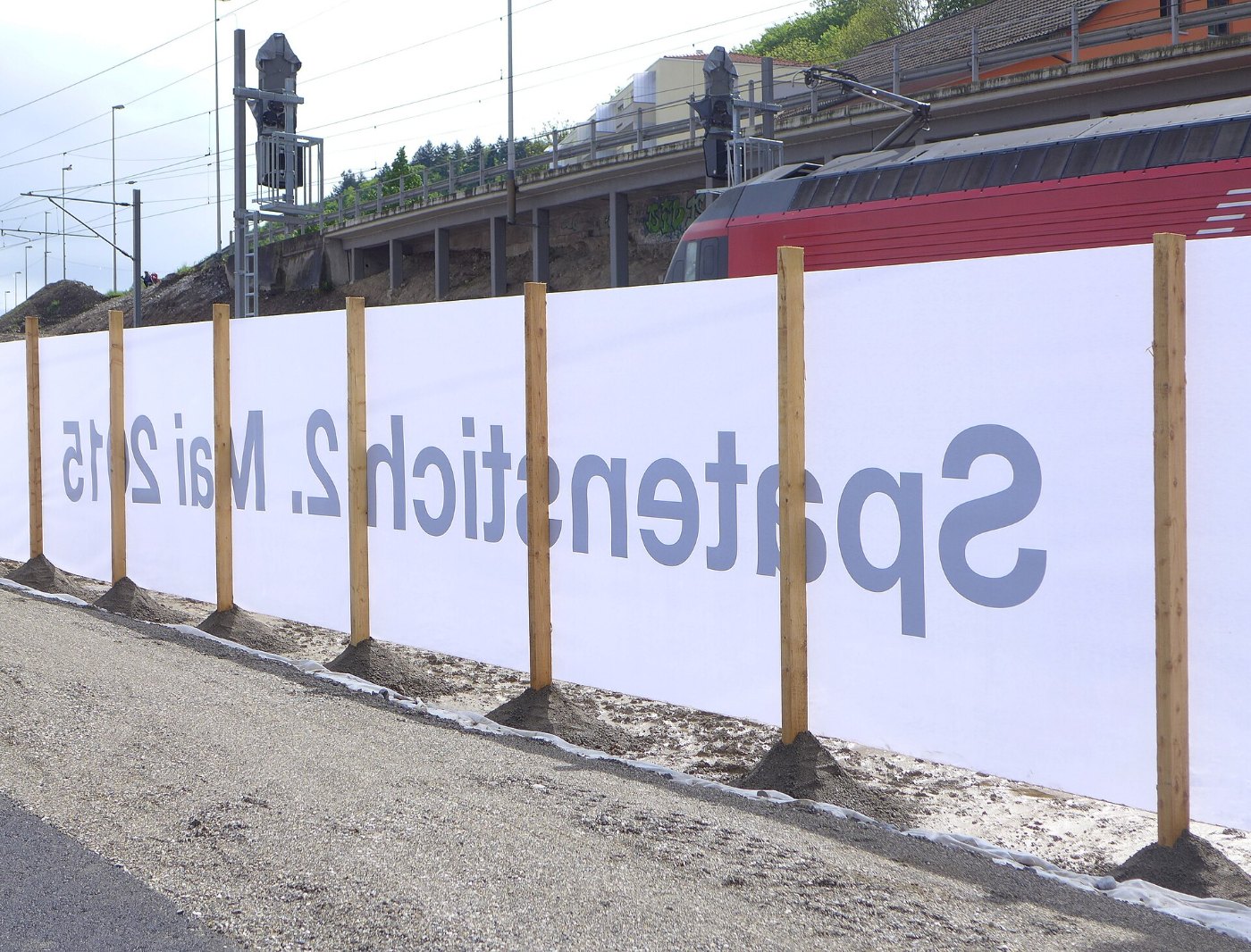 Eppenbergtunnel Spatenstich Baustellenbanner
