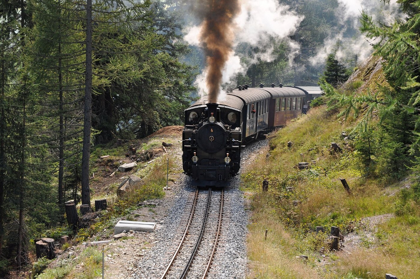 Dampfbahn Furka Bergstrecke Oberwald Gletsch 02
