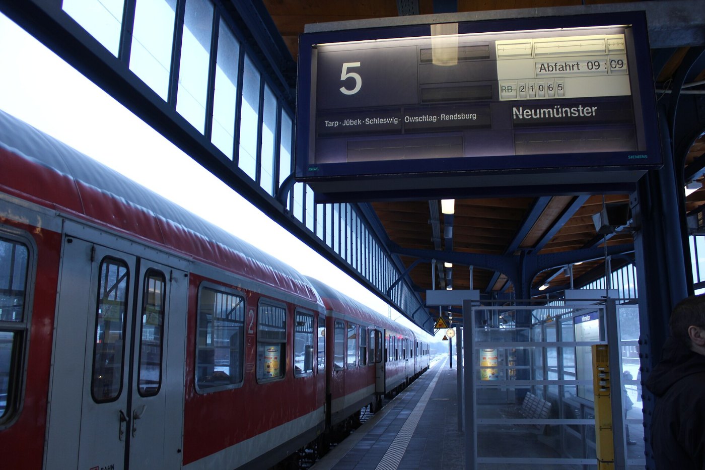 Bahnsteig Flensburg