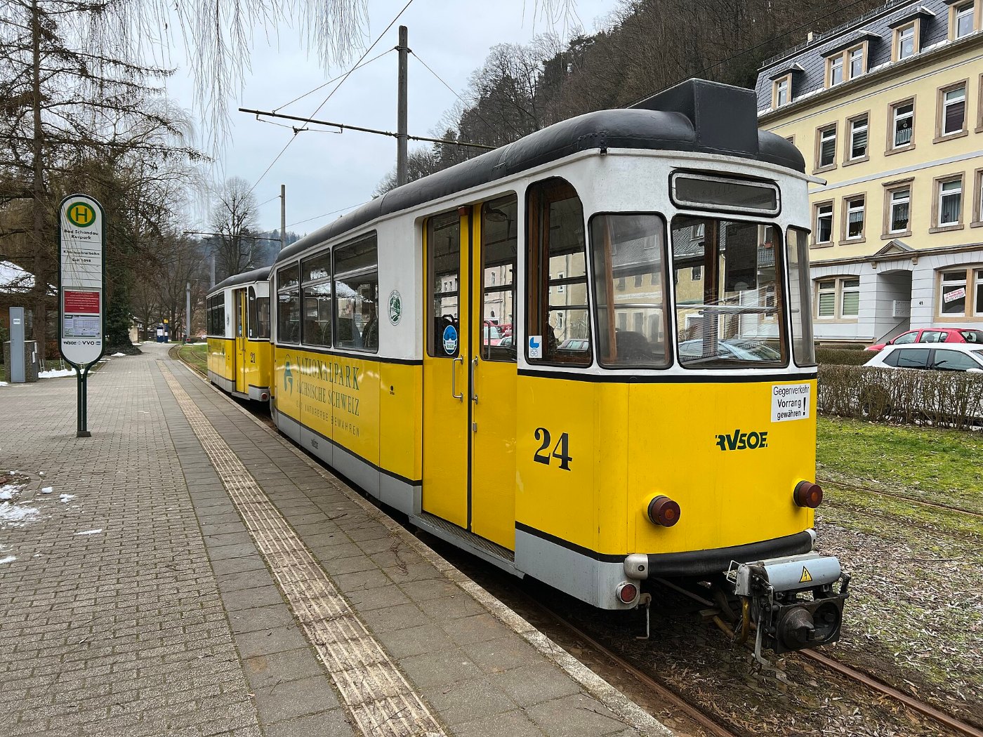 Bad Schandau Kirnitzschtalbahn lub 2023 01 29 Kurpark