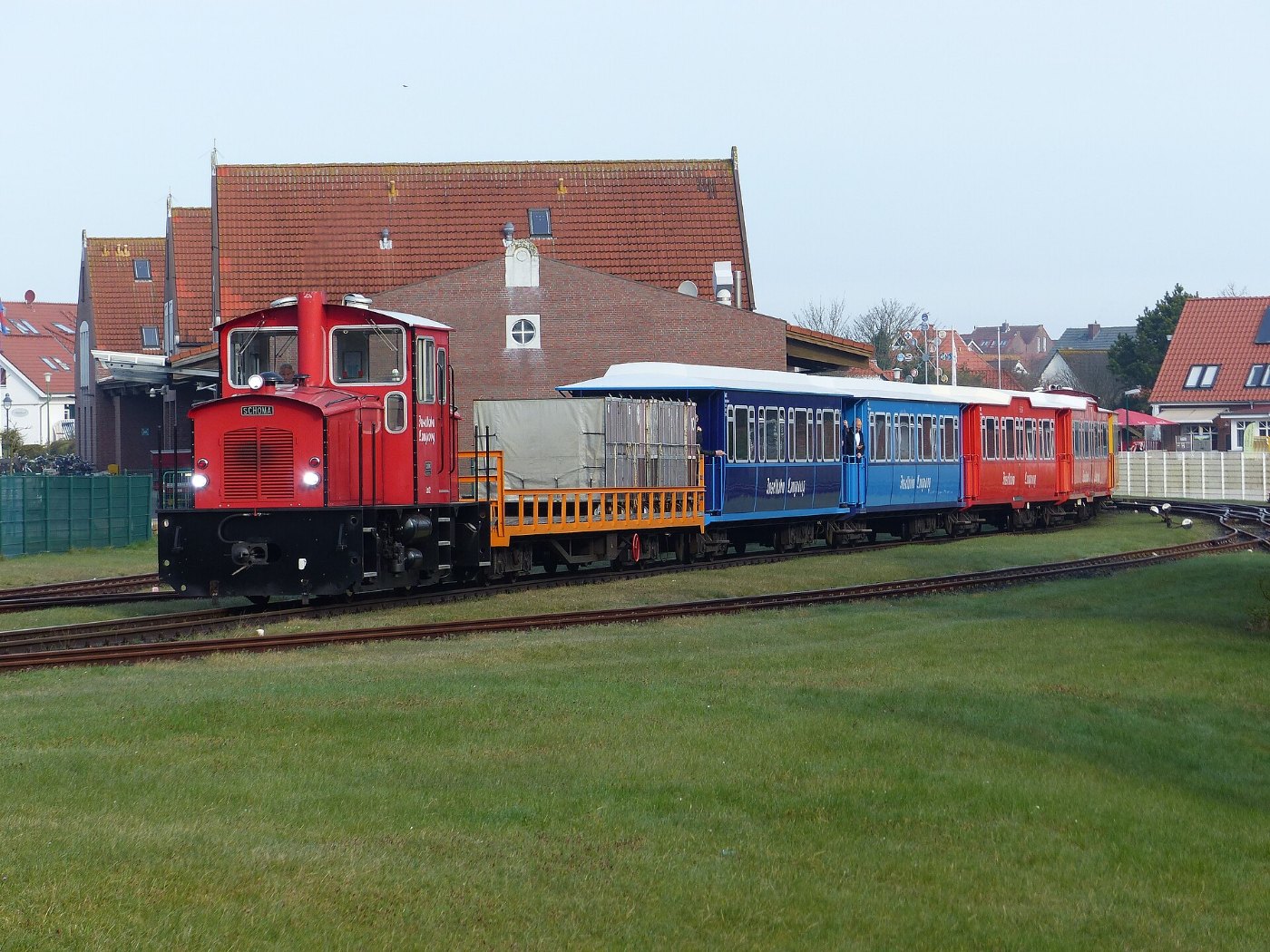 Inselbahn Langeoog Zug Ortsbahnhof