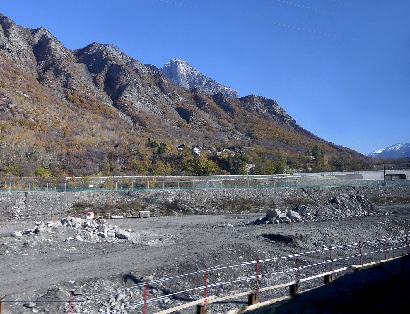 Chantier du Lyon Turin à Villargondran (novembre 2021)