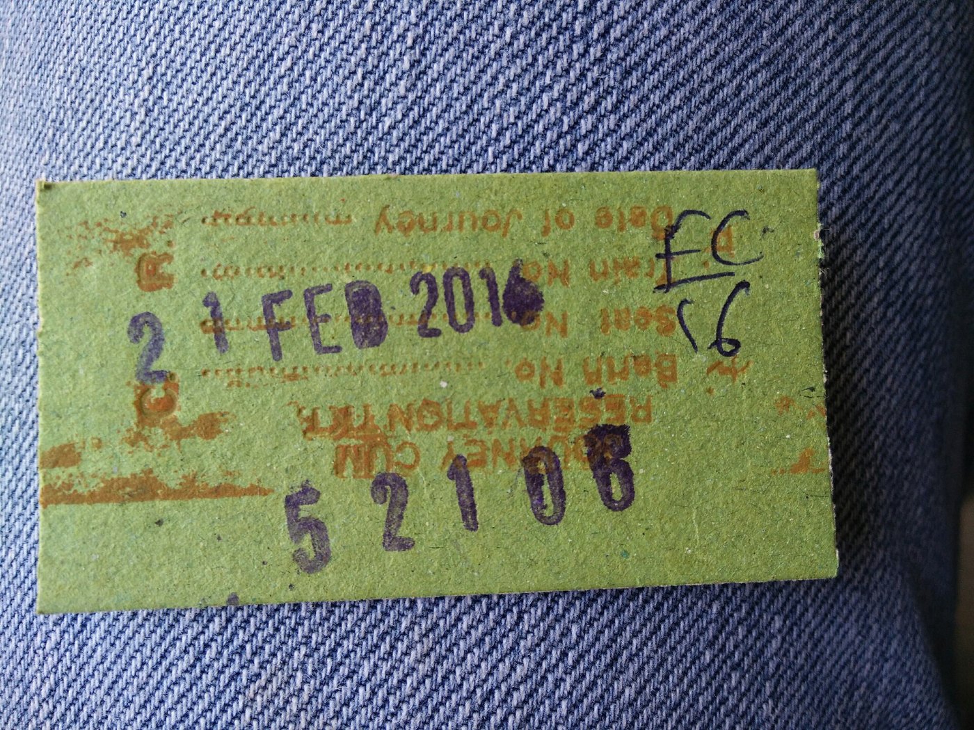 Matheran Hill Railway Ticket 2