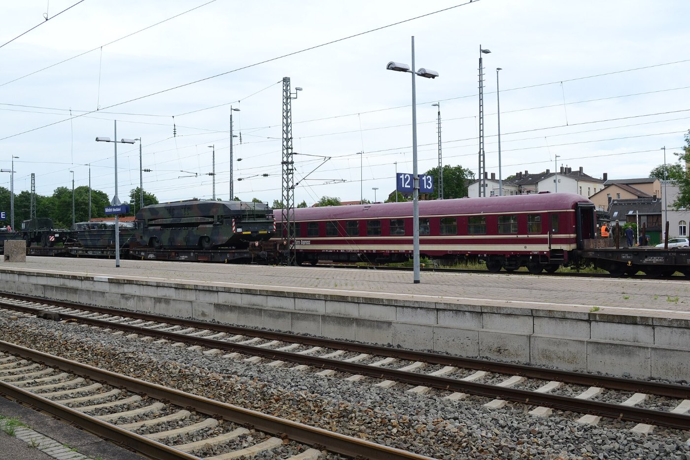 Militärzug Bahnhof Minden