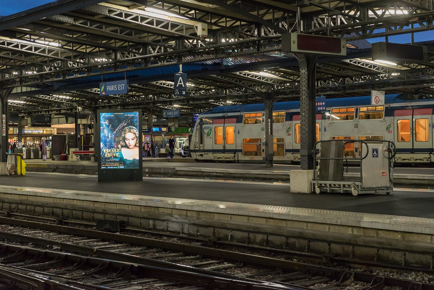 Altéo RER train at Gare de l'Est, Paris, Platforms 19 24,