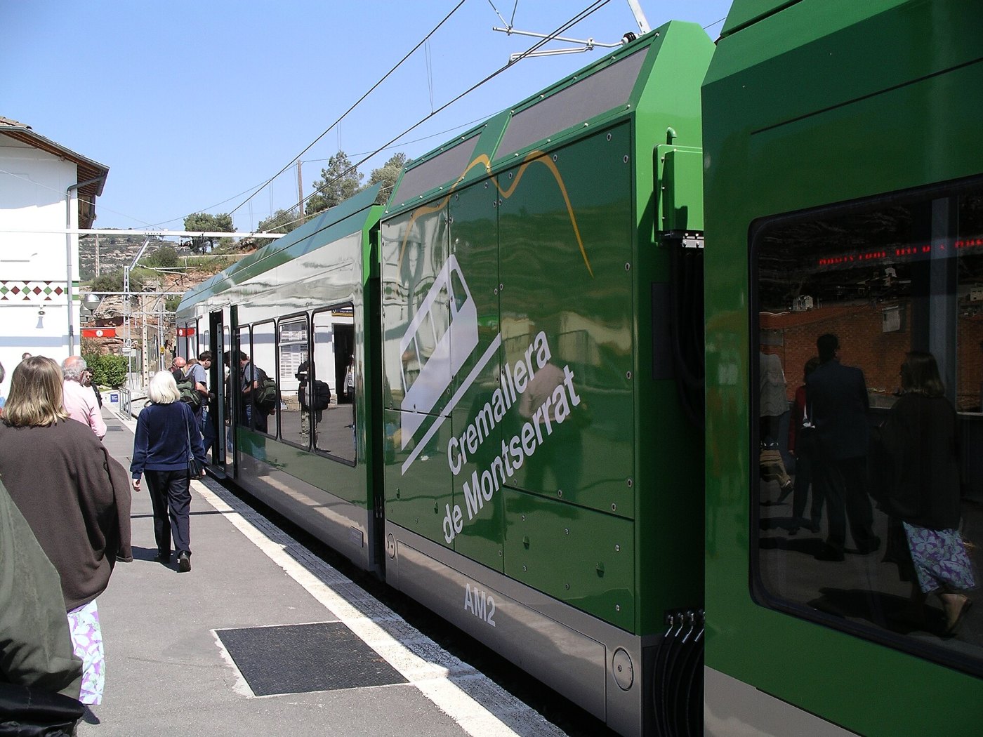 Monistrol Central station with Cremallera de Montserrat train