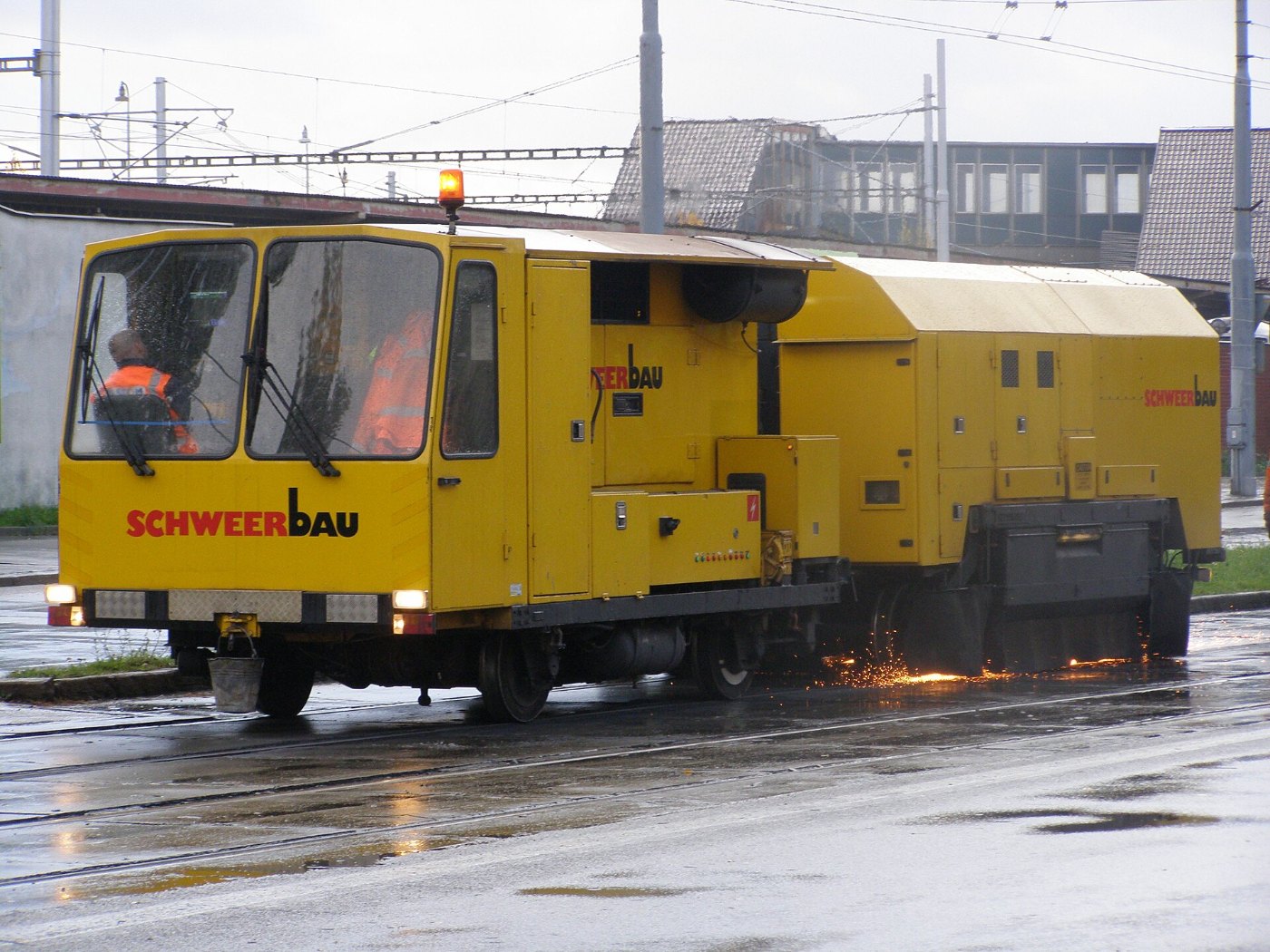 Ostrava, freza tram koleji
