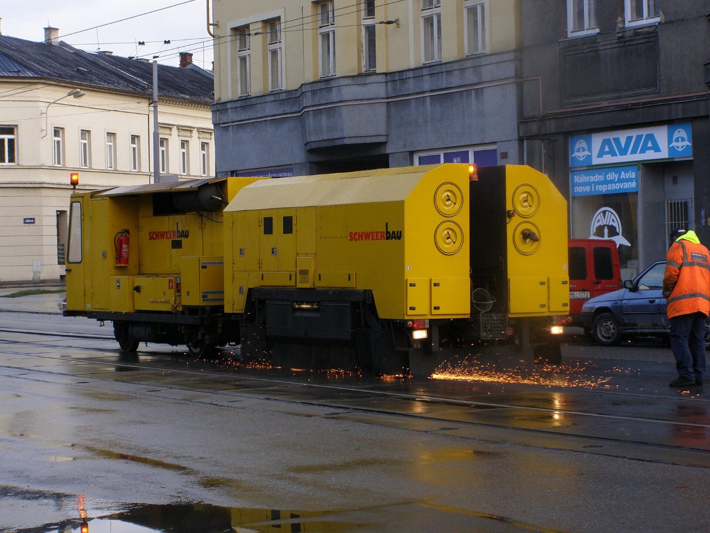 Ostrava, freza tram koleji2