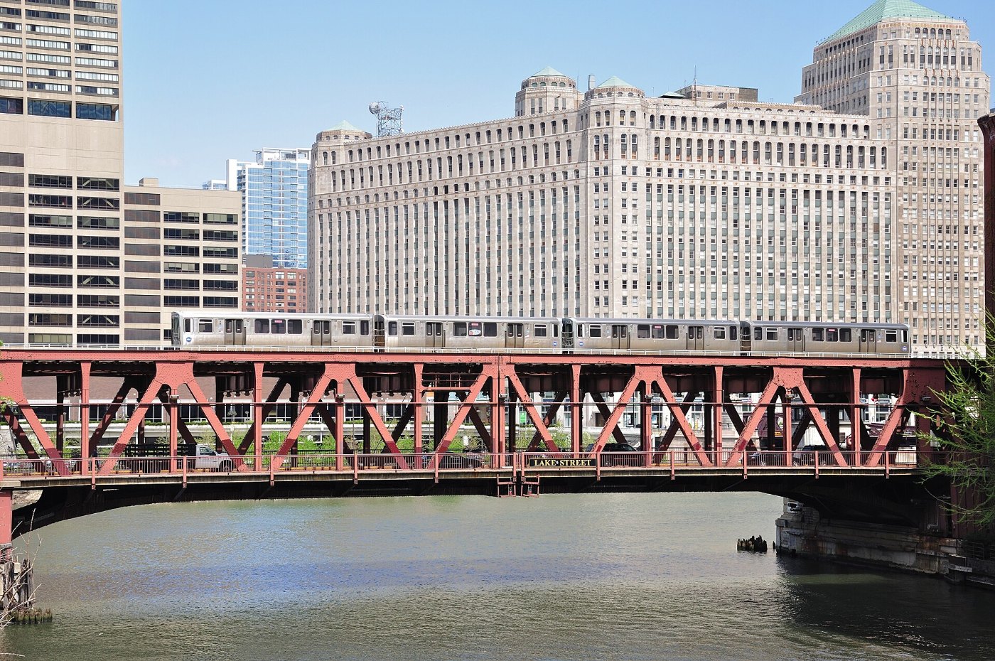 Erhöhte Gleise der Chicagoer Hochbahn