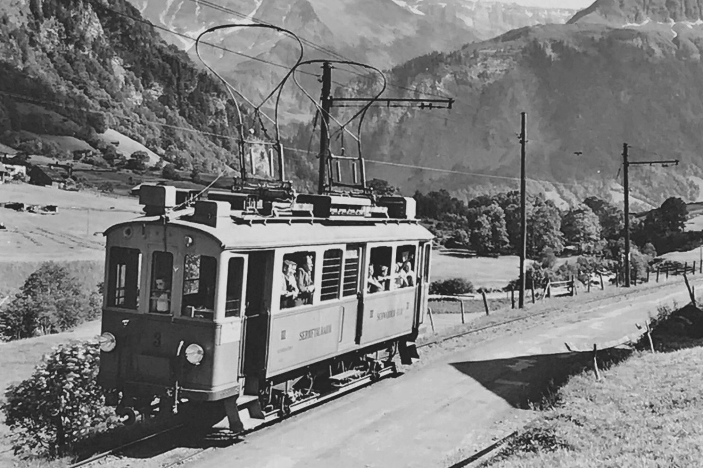 Sernftalbahn BCFe 22 4 im Sernftalbahn in den 1930er Jahre
