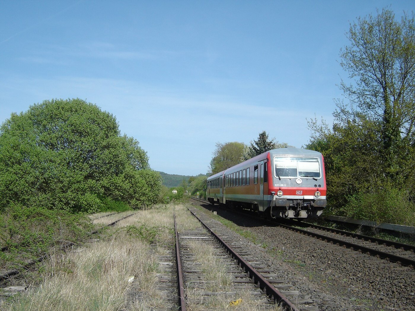 628 auf der Vogelsbergbahn bei Rödgen