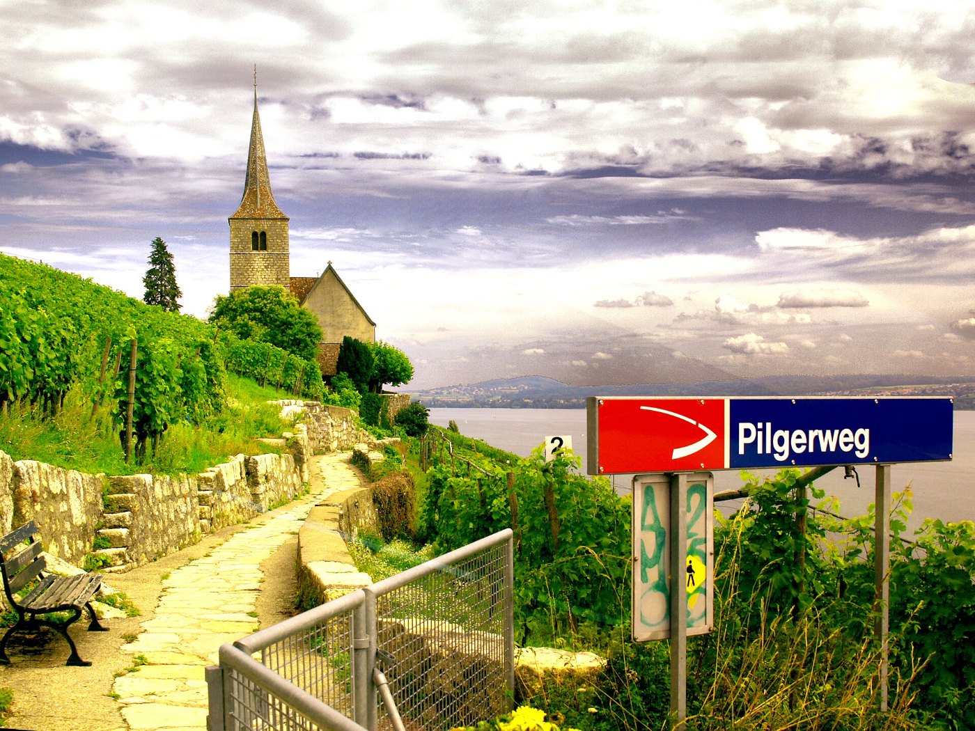 Rebberge bei Ligerz am Bielersee