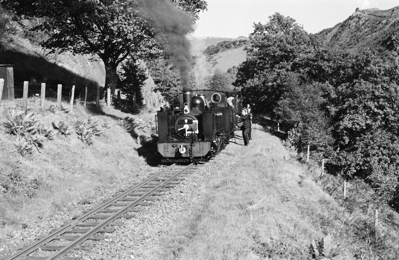 Vale of Rheidol railway between Aberystwyth and Devils Bridge, and Snowd