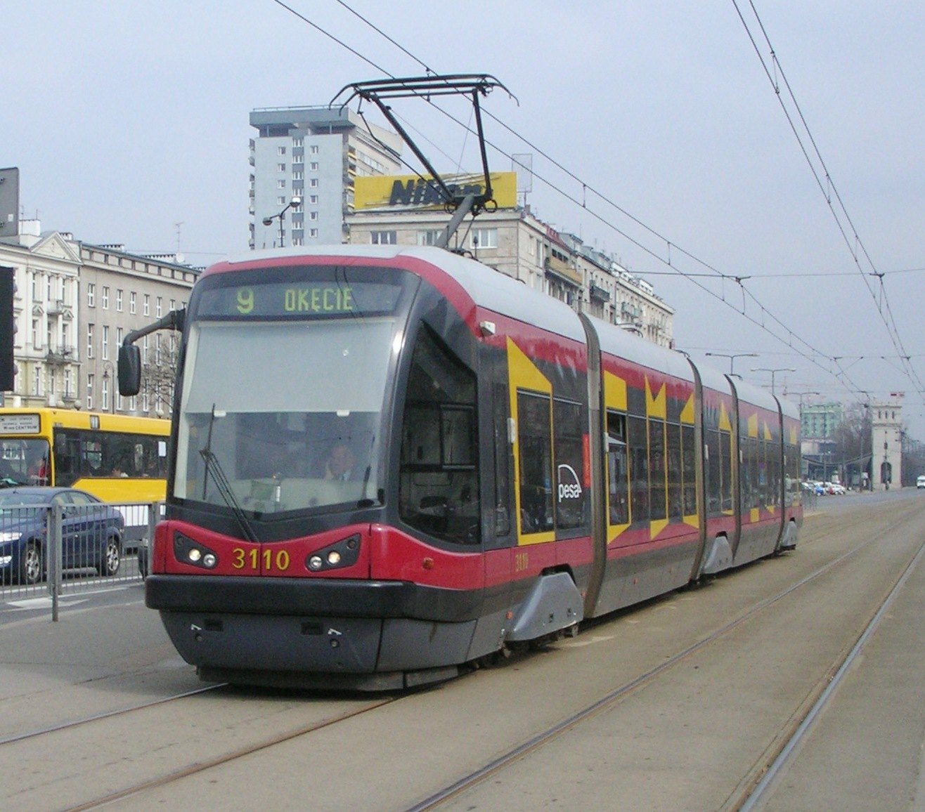 Pesa 120N 3110, tram line 9, Warsaw, 2010