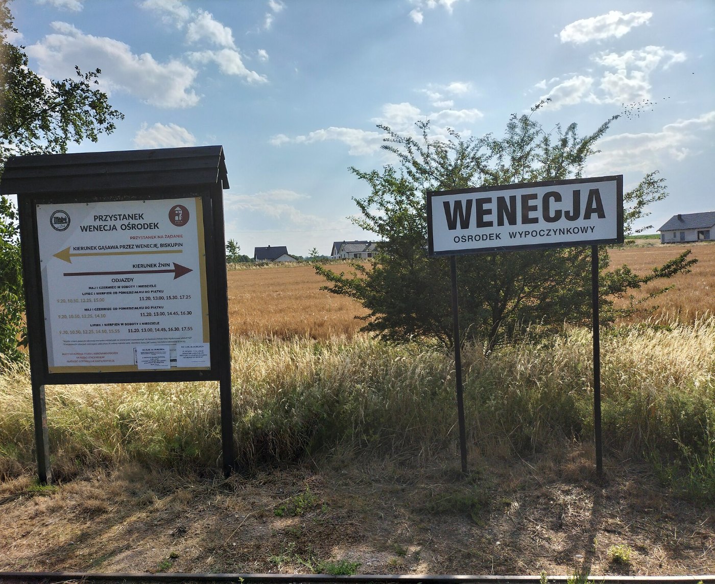 Żnińska Kolej Wąskotorowa przystanek Wenecja Ośrodek Wypoczynkowy